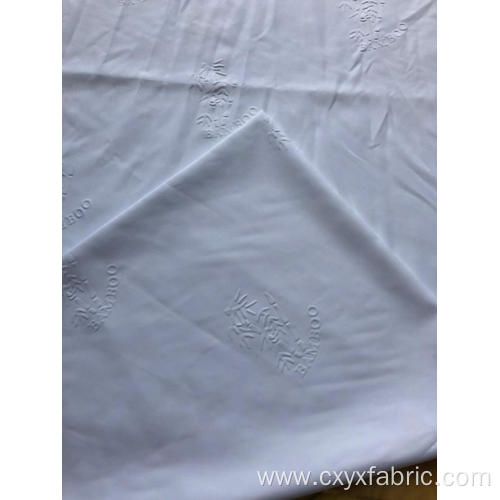 polyester fabric 3d emboss bamboo design for bedsheet